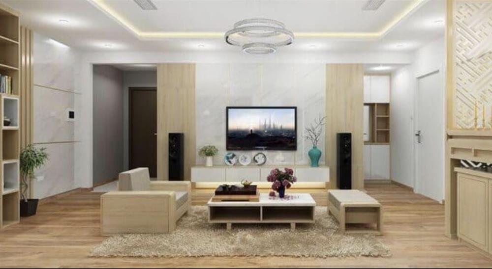 Vách ốp bằng nhựa PVC đơn giản, đẹp mắt